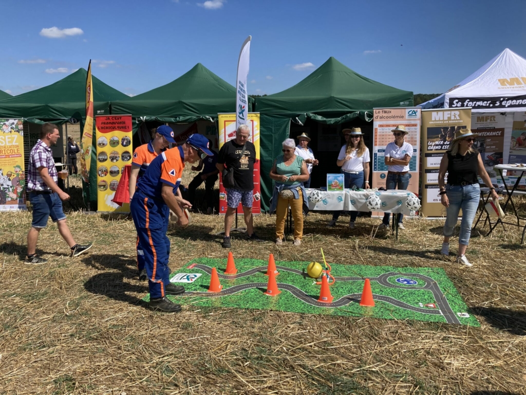 Les Terres de Jim en plein action d'activité pour de la prévention routière