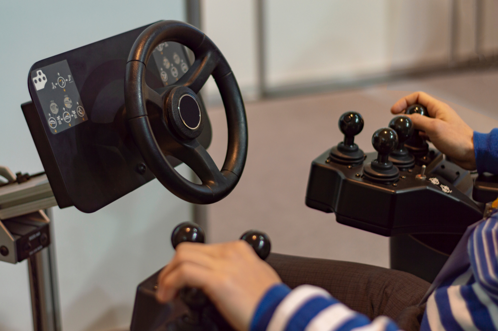 image représentant un simulateur de tracteur présent à l'événement Les Terres de Jim 2026