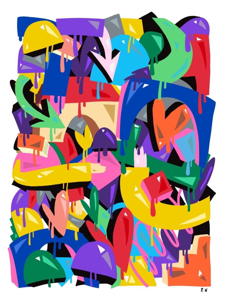 Image représentant un mur d'expression colorée