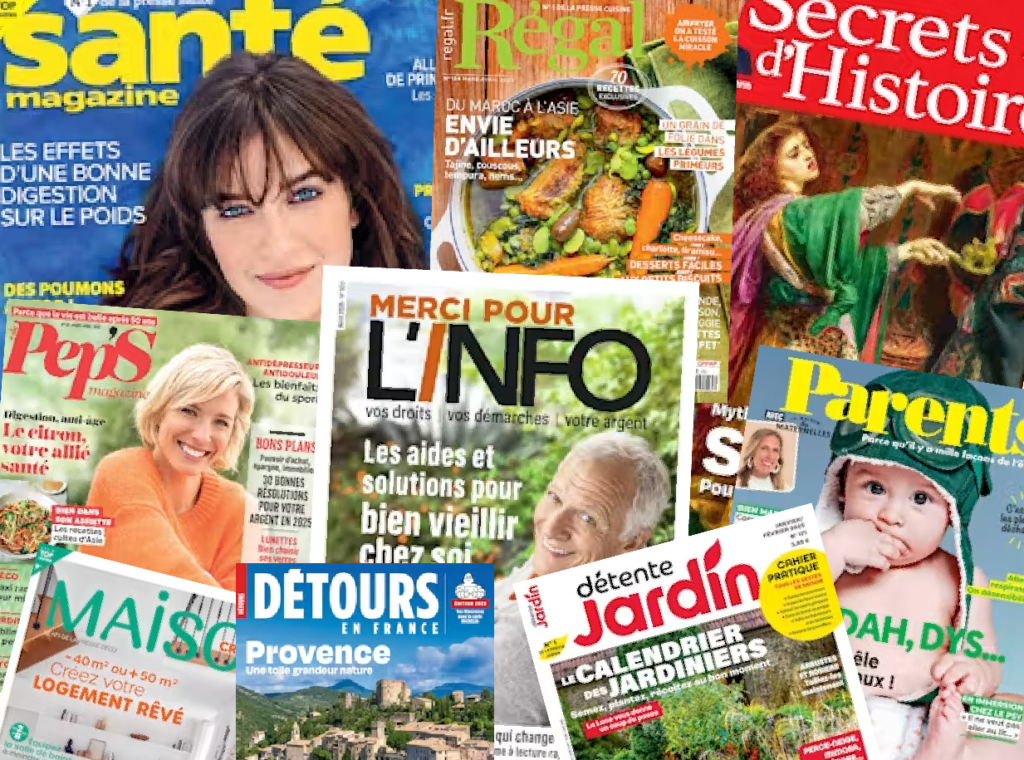 Pêle-mêle de divers une de magazine
